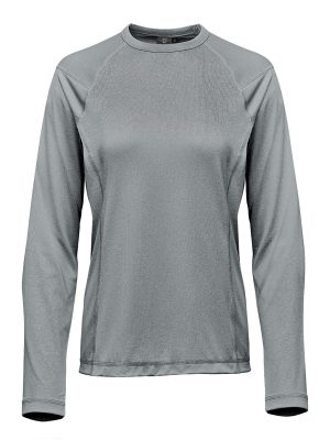 WOMENS VOLANTE L/S TEE ASH HEATHER-2XL