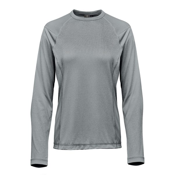 WOMENS VOLANTE L/S TEE ASH HEATHER-2XL