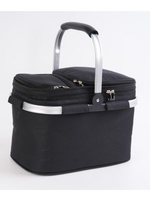 PICNIC BASKET COOLER - BLACK