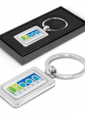Rectangular Metal Key Ring