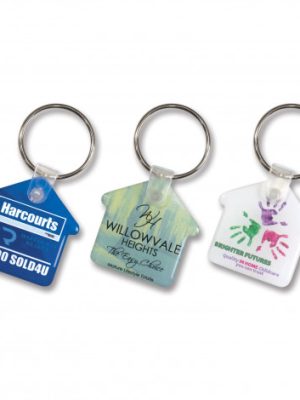 Flexi Resin Key Ring - House 
