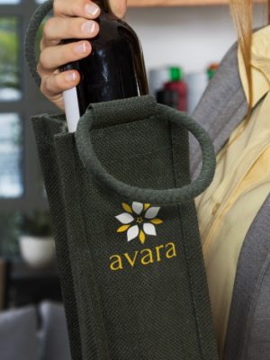 Napoli Jute Wine Carrier