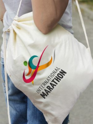Cotton Drawstring Backpack
