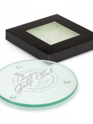 Venice Glass Coaster Set of 2 - Round