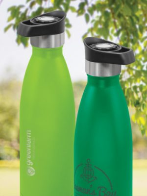 Mirage Powder Coated Vacuum Bottle - Push Button L