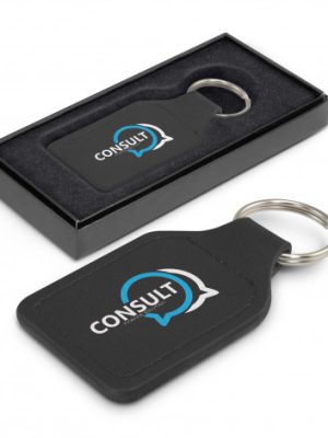 Prince Leather Key Ring - Square