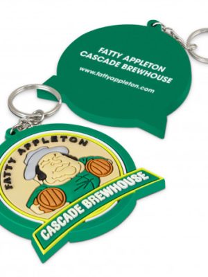 PVC Key Ring Large - One Side Moulded