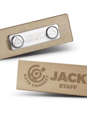 Magnetic Wooden Badge