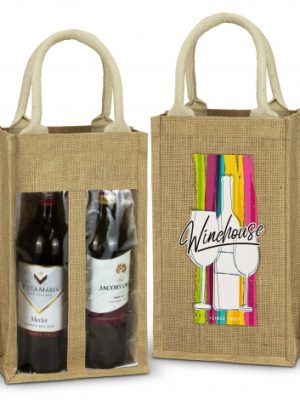 Serena Jute Double Wine Carrier