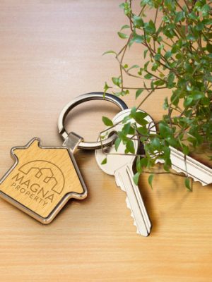 Santo House Shaped Key Ring