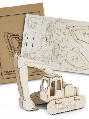 BRANDCRAFT Excavator Wooden Model