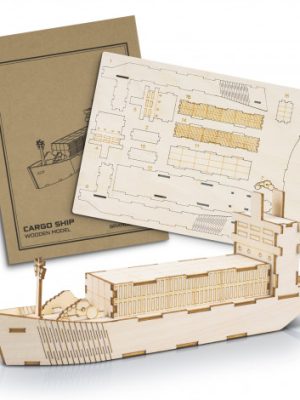 BRANDCRAFT Cargo Ship Wooden Model