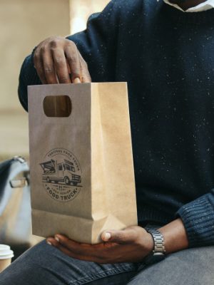 Medium Die Cut Paper Bag Portrait