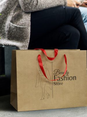 Extra Large Ribbon Handle Paper Bag