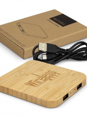 NATURA Bamboo Wireless Fast Charging Hub