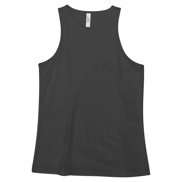 American Apparel CVC Womens Racerneck Tank Charcoal Heather