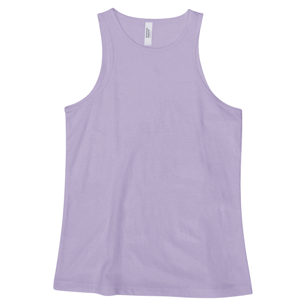 American Apparel CVC Womens Racerneck Tank Heather Lilac