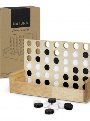 NATURA Quattro Wooden Four-in-a-Row Game