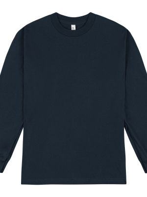 American Apparel Heavyweight Cotton Unisex Long Sl Navy