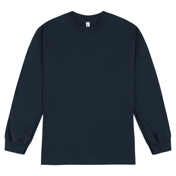 American Apparel Heavyweight Cotton Unisex Long Sl Navy
