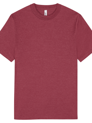 American Apparel Unisex CVC Short Sleeve T-Shirt Heather Cardinal