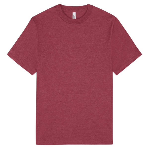 American Apparel Unisex CVC Short Sleeve T-Shirt Heather Cardinal