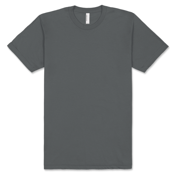 American Apparel Unisex Fine Jersey Short Sleeve T Asphalt