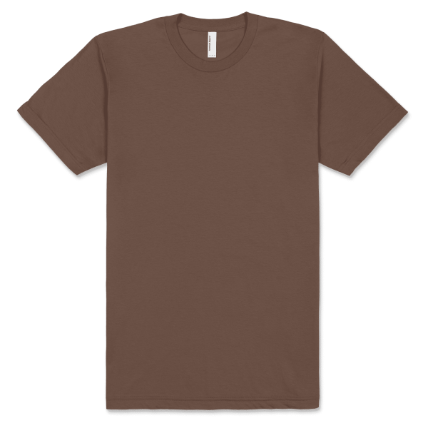 American Apparel Unisex Fine Jersey Short Sleeve T Brown