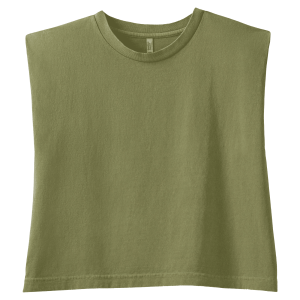 American Apparel Women's Muscle T-shirt FADED ARMY