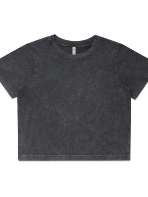 Wo's Stone Wash Heavy Crop | 4086