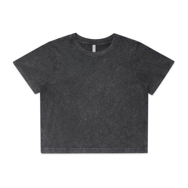 Wo's Stone Wash Heavy Crop | 4086