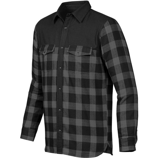 MENS LOGAN THERMAL LONG SLEEVE SHIRT CARBON-4XL