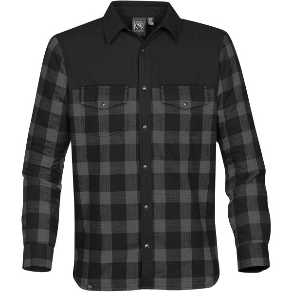 MENS LOGAN THERMAL LONG SLEEVE SHIRT CARBON-5XL