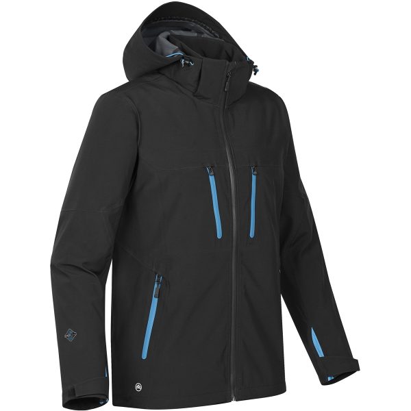 MENS PATROL SOFTSHELL BLACK/ELECT.BLUE-2XL