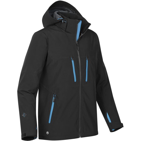 MENS PATROL SOFTSHELL BLACK/ELECT.BLUE-2XL