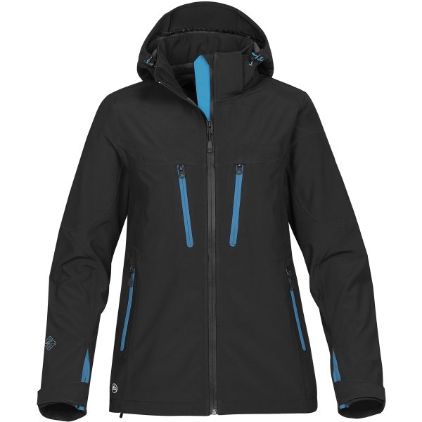 WOMANS PATROL SOFTSHELL BLACK/ELECT.BLUE-2XL