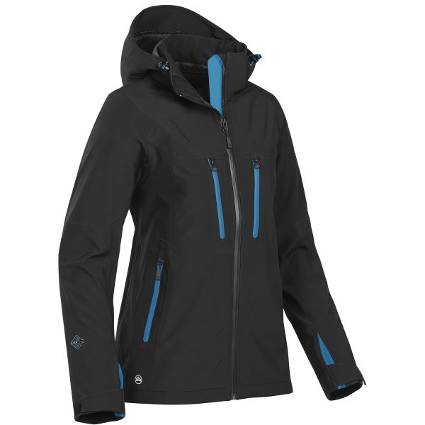 WOMANS PATROL SOFTSHELL BLACK/ELECT.BLUE-2XL