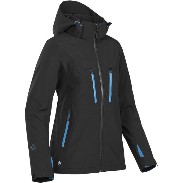 WOMANS PATROL SOFTSHELL BLACK/ELECT.BLUE-2XL