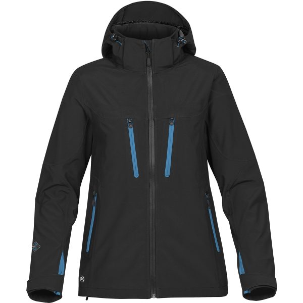 WOMANS PATROL SOFTSHELL BLACK/ELECT.BLUE-2XL
