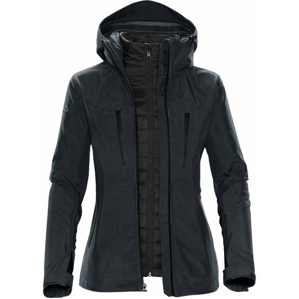 WOMENS MATRIX SYSTEM JACKET CHARCOAL TWILL/BLK-XL