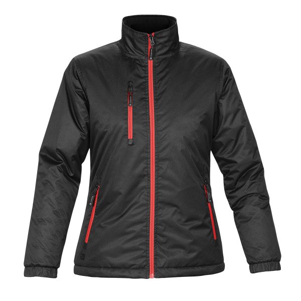 WOMENS AXIS THERMAL JACKET BLACK/SPORT RED-XS