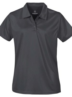 WOMENS APOLLO H2X-DRY POLO GRAPHITE-3XL