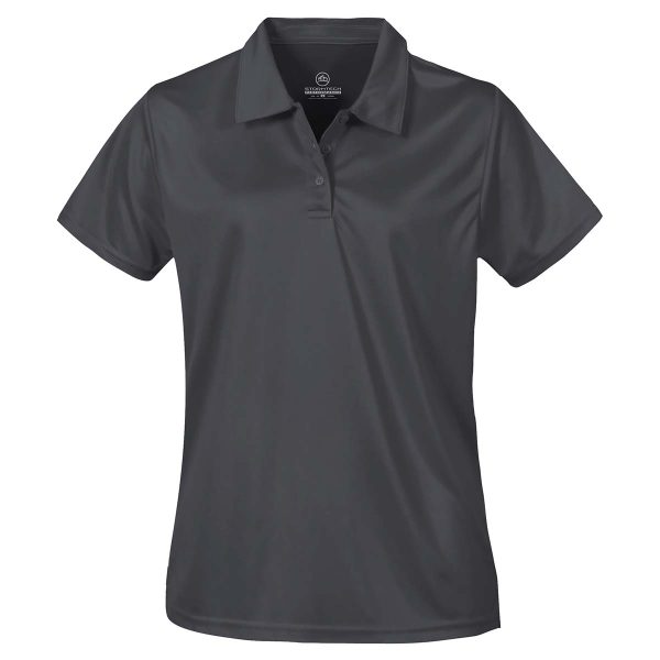 WOMENS APOLLO H2X-DRY POLO GRAPHITE-3XL