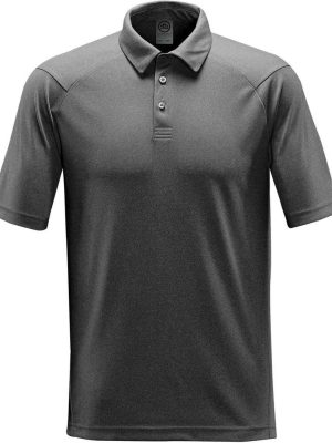 MENS MISTRAL POLO CHARCOALHEATHER-4XL