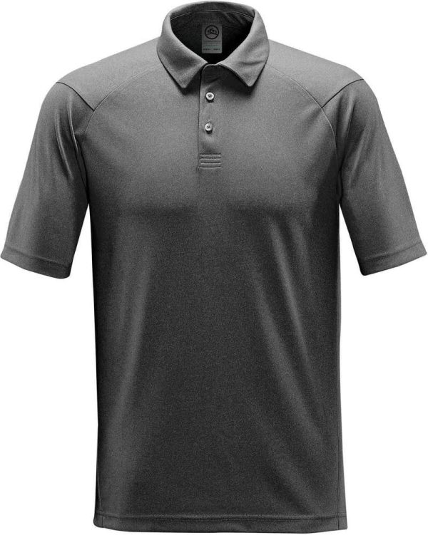 MENS MISTRAL POLO CHARCOALHEATHER-4XL