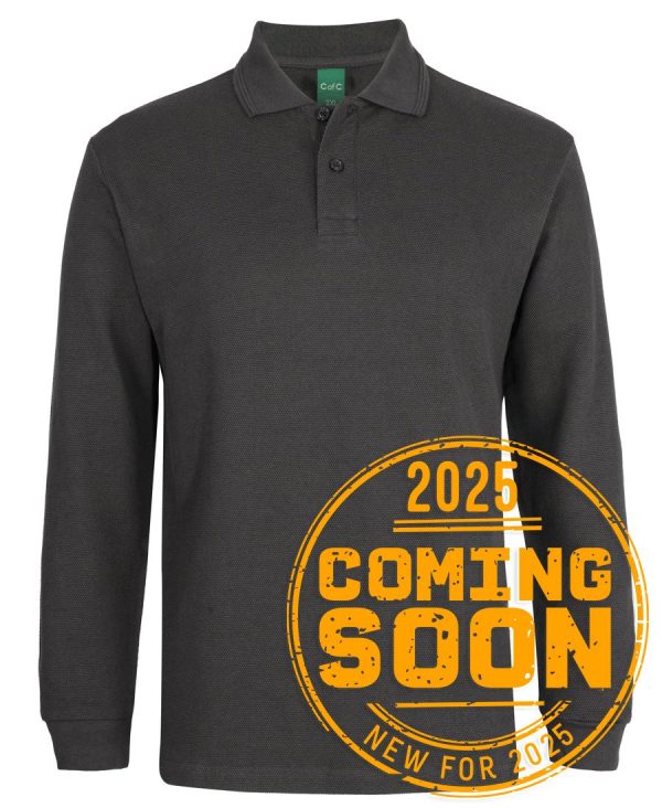 C of C L/S 320G POPCORN COTTON POLO