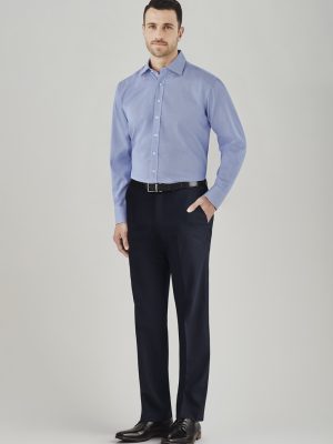 Mens Comfort Wool Stretch Adjustable Waist Pant