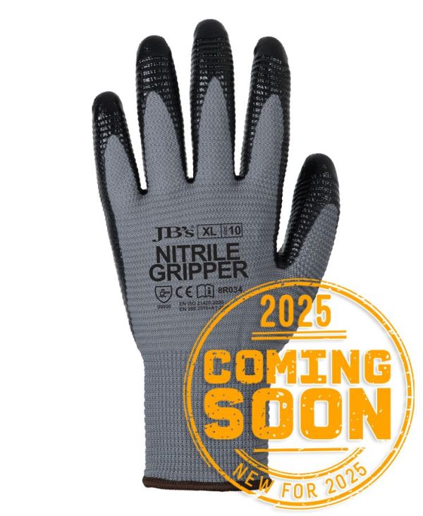 JB's NITRILE GRIPPER GLOVE (12PK)   07